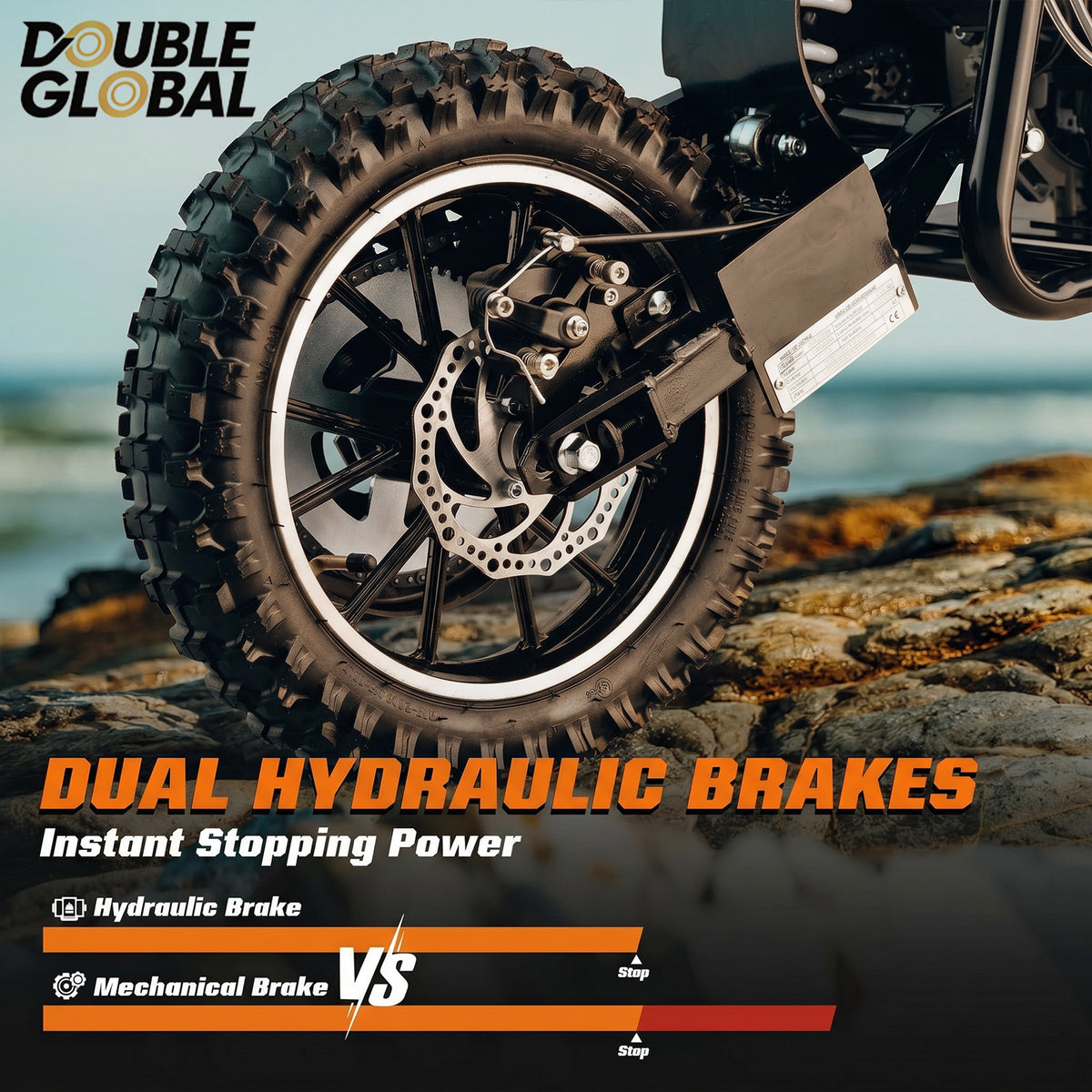 New gasoline mini off-road vehicle DB008, 49 CC four stroke off-road vehicle, rear shock absorber, metal frame, disc brake, maximum load of 165Lbs, maximum 25Mph, no need for mixed oil, random water cup included