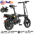 14 Inch Folding Electric Bikefor Adults And Teens, 500W Peak Motor, Top Speed 15-24MPH, Portable Foldable Commuter Bicycle For Urban Travel