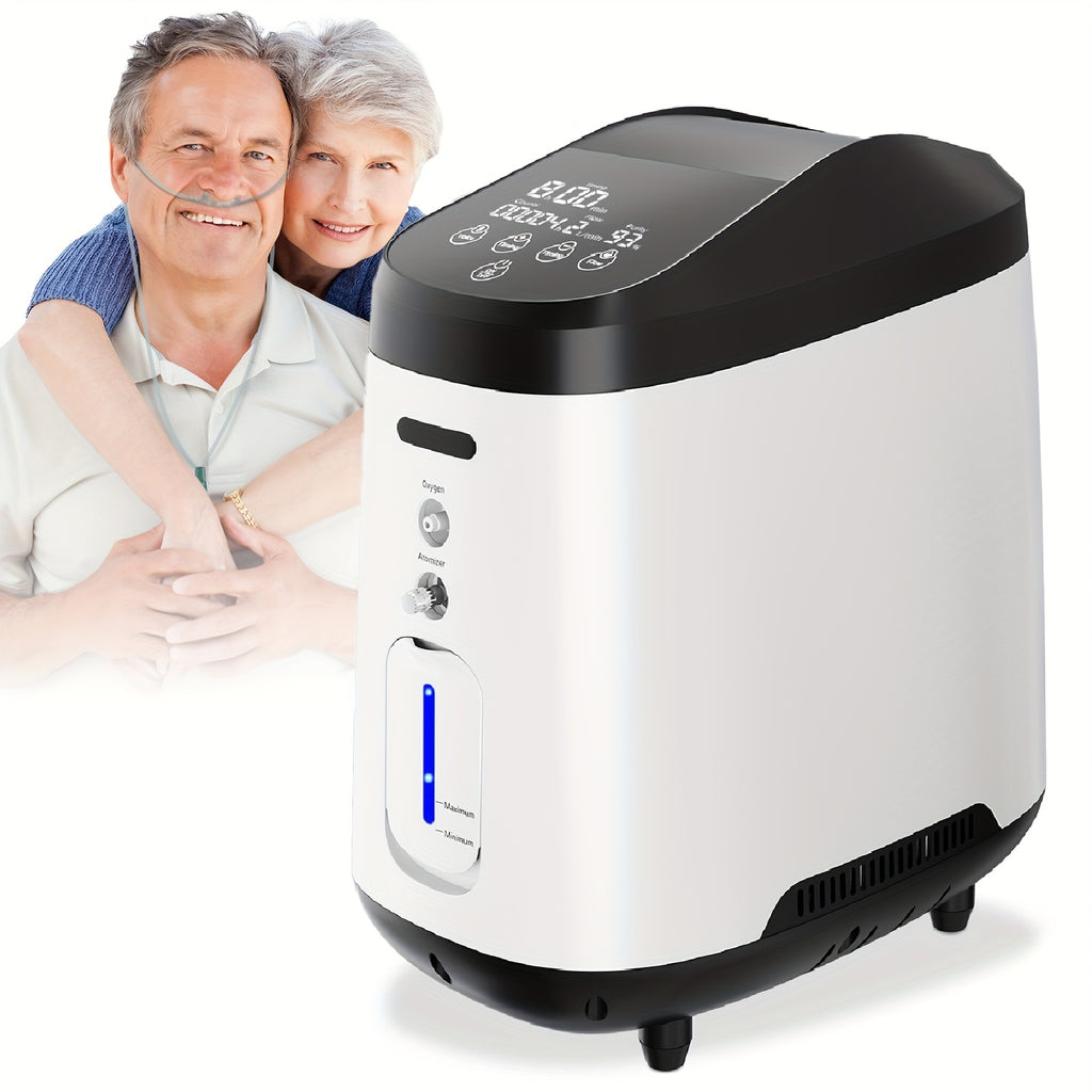 Household Continuous Oxygen Concentrator, Adjusatble/Stable Oxygen Generator For Home With Complete Accessories/Voice Control Function, ROG