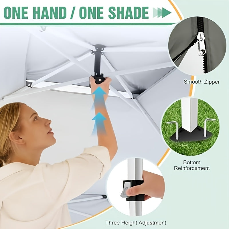 13x13ft Pop-up Gazebo Canopy Tent - Upgraded Metal Outdoor Waterproof Canopy - Portable Gazebo with Mosquito Net, 4 Ropes And 4 Sandbags, 8 Ground Pegs And Tote Bag, Suitable for Lawns, Gardens, Backyards And Patios.