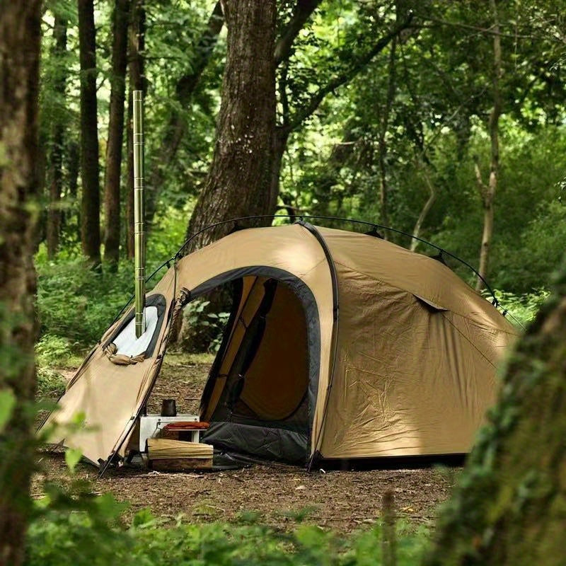 Campravox Hot Tent for Camping with Chimney, a Portable Backpacking Tent Featuring an Inner Tent And Stove Jack, Suitable for 1-2 People for Outdoor Hiking And Hunting