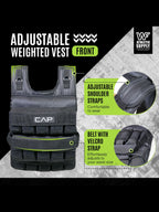 100LB Adjustable Weighted Vest for Strength Training, Workout and Running, Body Weight Vest for Men and Women, Weighted Jacket, Removable Weight Included, Regular Length