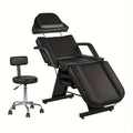 Facial Chair with Wheel Tattoo Chair for Client Beauty Chair Artist Spa Bed Removable Headrest for Client, Esthetician, Artist, Lash Bed Black