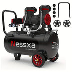 8/10/14 Gallon Ultra Quiet Air Compressor, 116PSI Oil-Free Air Compressor Tank, 110V/60Hz, 70dB Air Compressor for Car Repair, Spray Painting, Woodwork Nailing