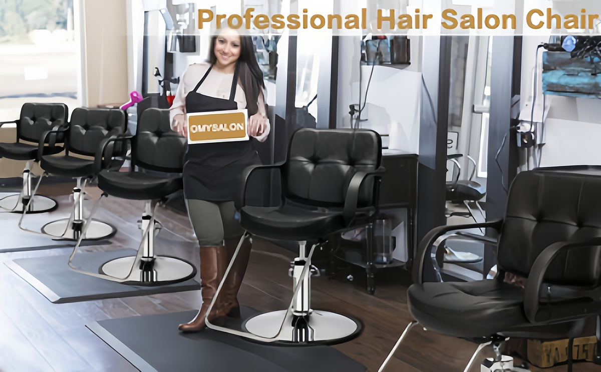 OmySalon Salon Chair for Hair Stylist, Hydraulic Barber Chair Heavy Duty, Styling Hairdressing Beauty Shampoo Equipment