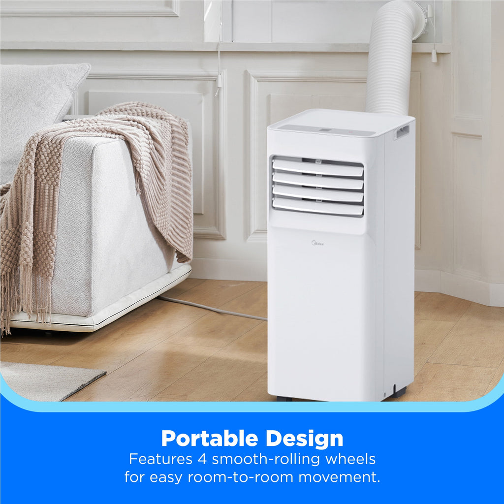 Midea 5, 000 BTU Portable Air Conditioner, Cools up to 150 Sq. Ft., White, MAP05R1AWWT-T