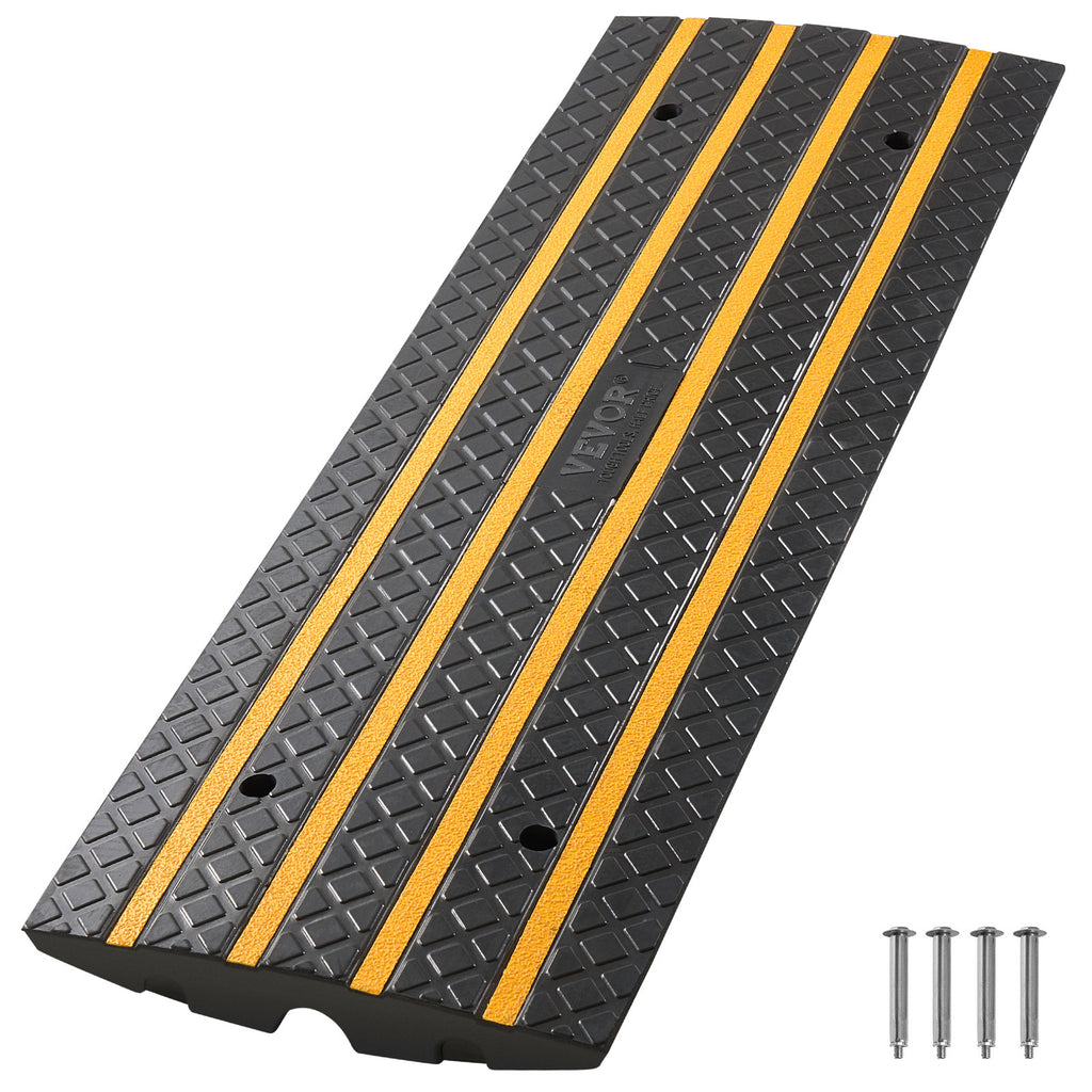 VEVOR 1 Pcs /2 Pcs / 3 Pcs Driveway Rubber Curb Ramp 33069 lbs 2.6 in Rise Threshold Ramp
