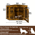 Furniture Corner Dog Crate, 52" Wooden Dog Kennel Furniture End Table with Mesh, Indoor Pet Crate Side Table for Small Medium Dogs Puppy, Perfect for Limited Room