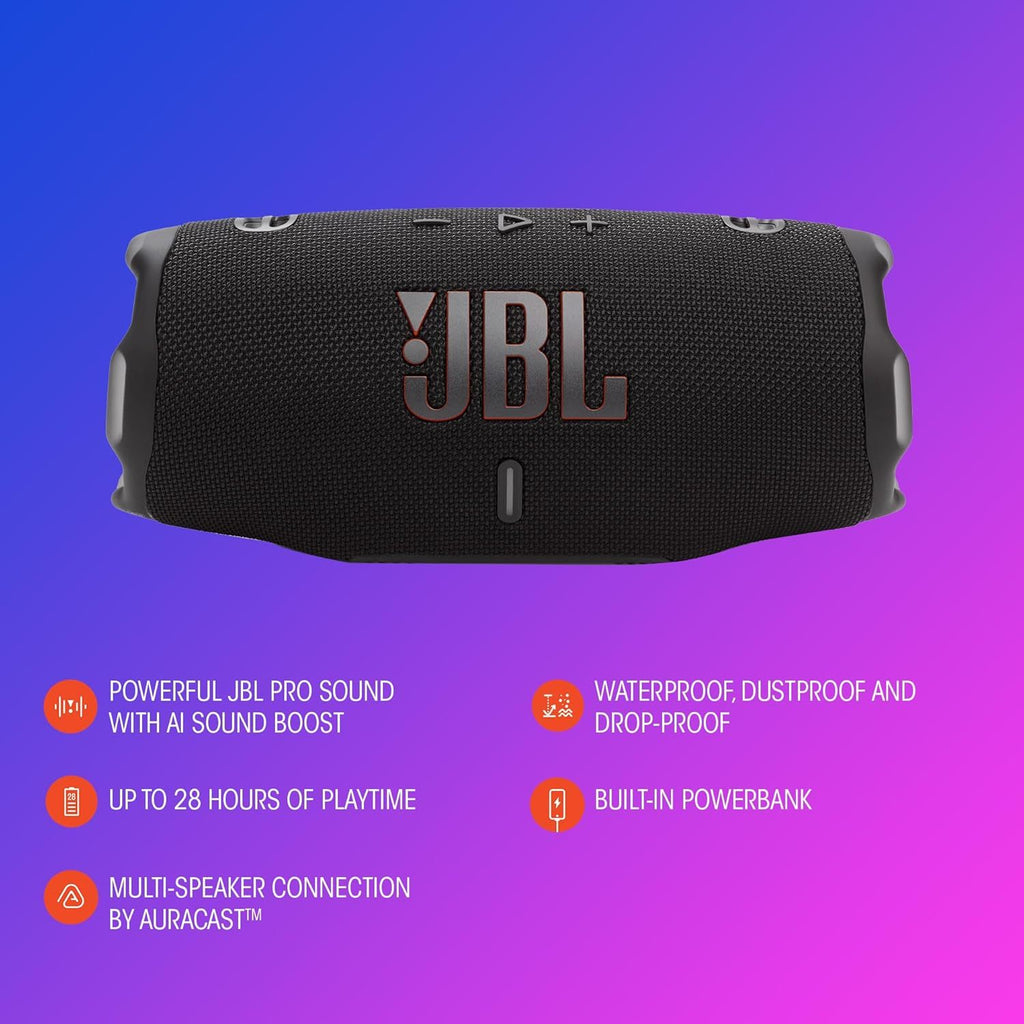 JBL Charge 6 - Portable Waterproof Bluetooth Speaker