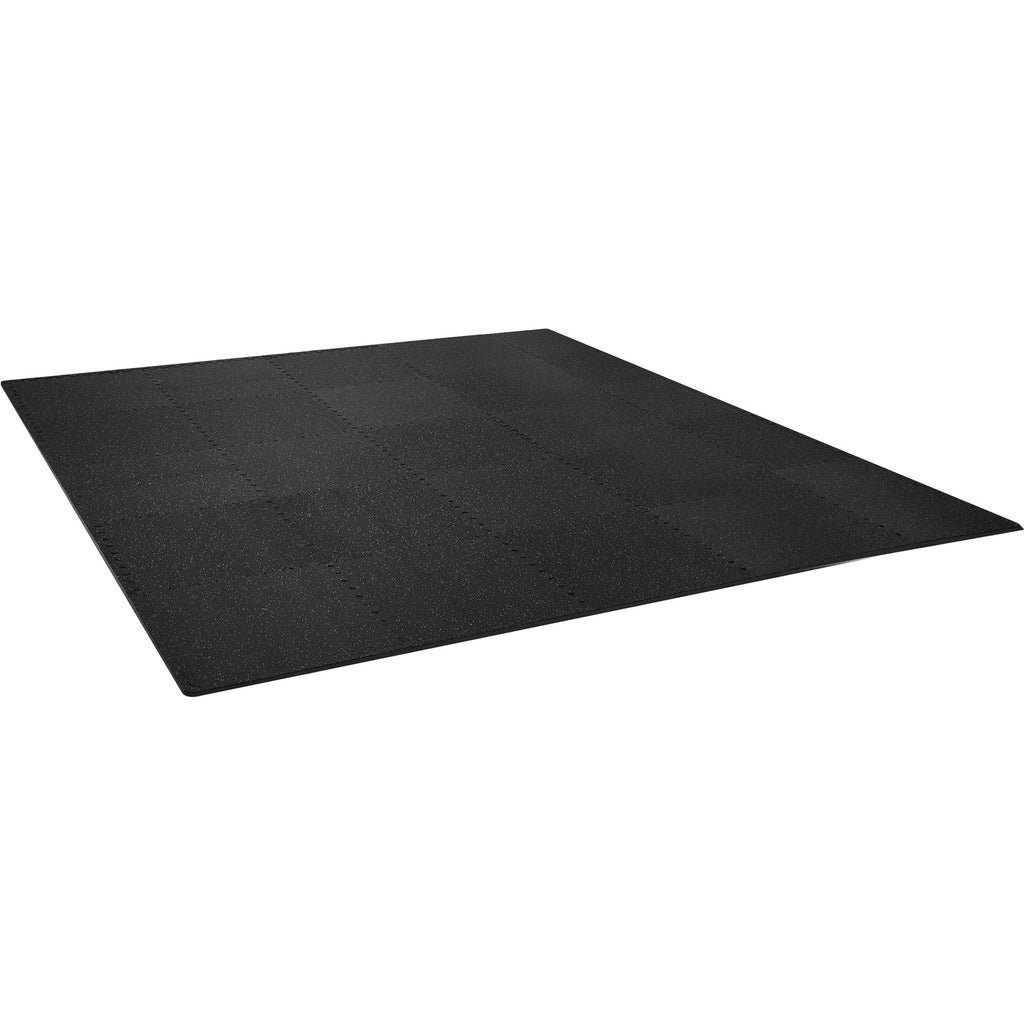 VEVOR 25 PCS 1/2 inch Thick Gym Floor Mats, 24" x 24" EVA Foam & Rubber Top Interlocking Workout Floor Mats with 100 sq.ft Coverage, Exercise Puzzle Flooring for Gym, Home, Garage, Basement