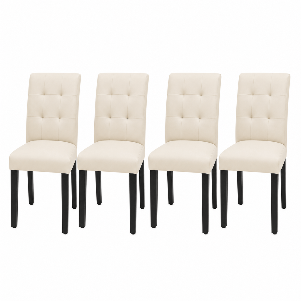 Set of 2/4 Faux PU Leather Upholstered Dining Chairs for Home Kitchen Living Room- Dining Room Chairs Dining Side Chairs