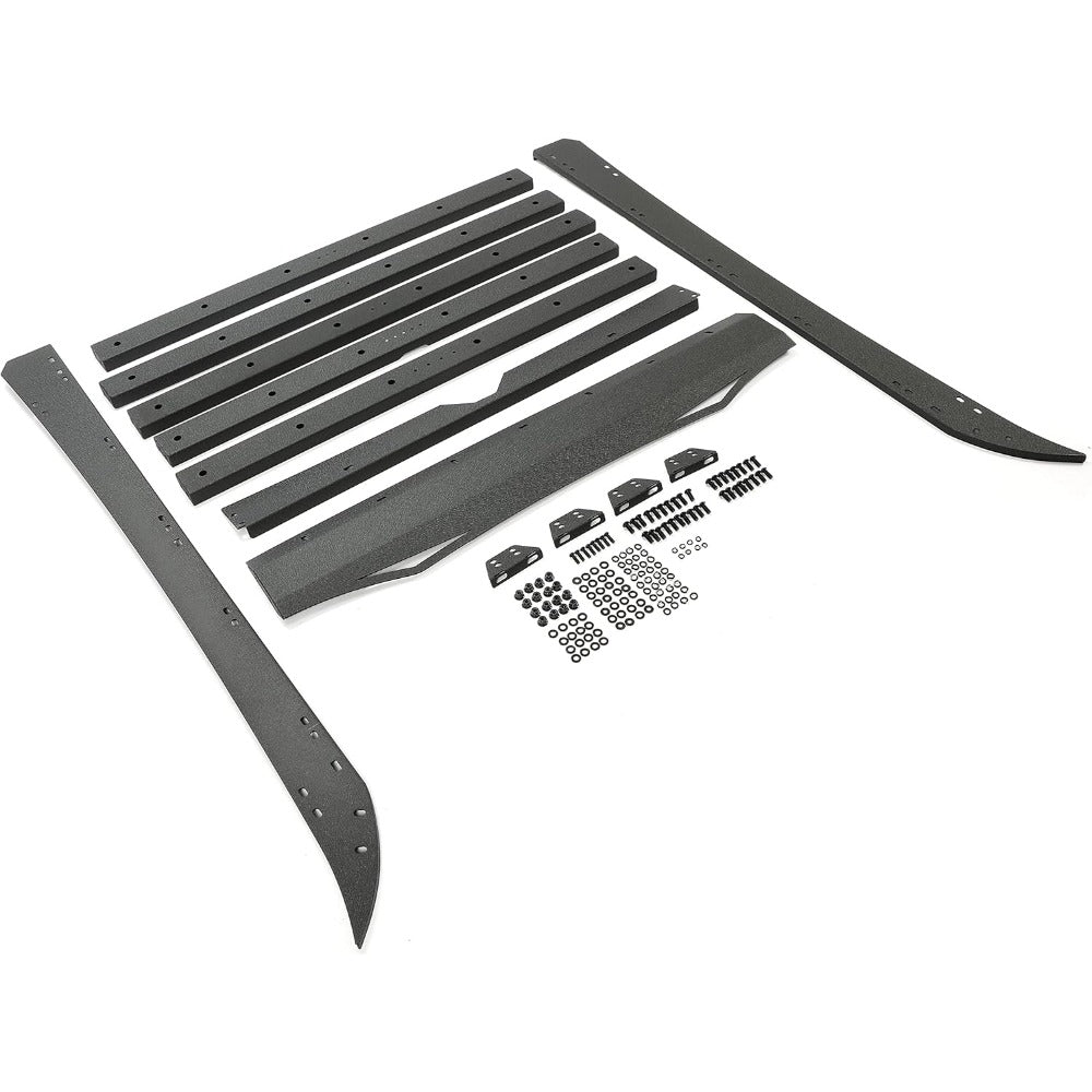 Steel Top Roof Rack, 350LB Capacity, Compatible with 2005-2023 for Toyota Tacoma 2nd & 3rd Gen Double Cab Models, Powder Coated Basket Luggage Cargo Carrier (W/O Light)