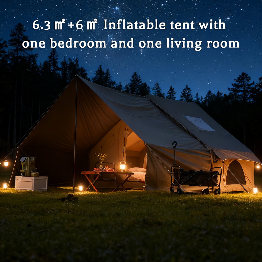 PAKICETUS Inflatable Tailgate Tent, Summer Camper Van Rear Awning with Breathable Mesh Design, Quick Airflow High Quality Inflatable Camping Tent, Universal SUV Hatchback Truck Tailgate Awning, Suitable for Outdoor Off-Road Road Trips and Summer