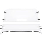 Full Windshield Compatible with 2009-2023 for Polaris Ranger XP 500 570 700 800 Full Size Round Cage Full Windscreen (Two pieces spliced together, Windproof Snow )