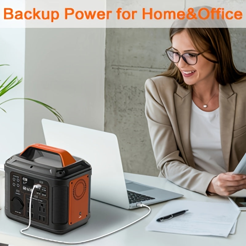 SBAOH 300W Portable Power Station 296Wh 80000mAh Solar Generator W/ 100W PD Fast Charging, 13 Outlets, Digital Display, Lithium-ion Battery for Outdoor Solar Lights, Camping Tents, Emergency Outdoor Home Use, CPAP, Gifts, 60W Solar Panel Is Optional
