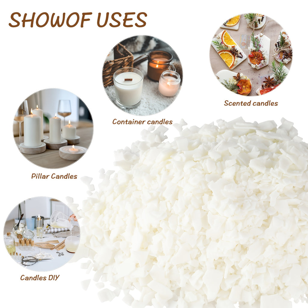 40LB Flake Soy Wax for Projects, a Natural Raw Material That Offers a Gentle And Non-Irritating Scent. Ideal for Crafting Candles, Cup Wax, And Scented Candles. Suitable for Adults, Beginners, And Teenagers, And Can Be Melted in The Microwave