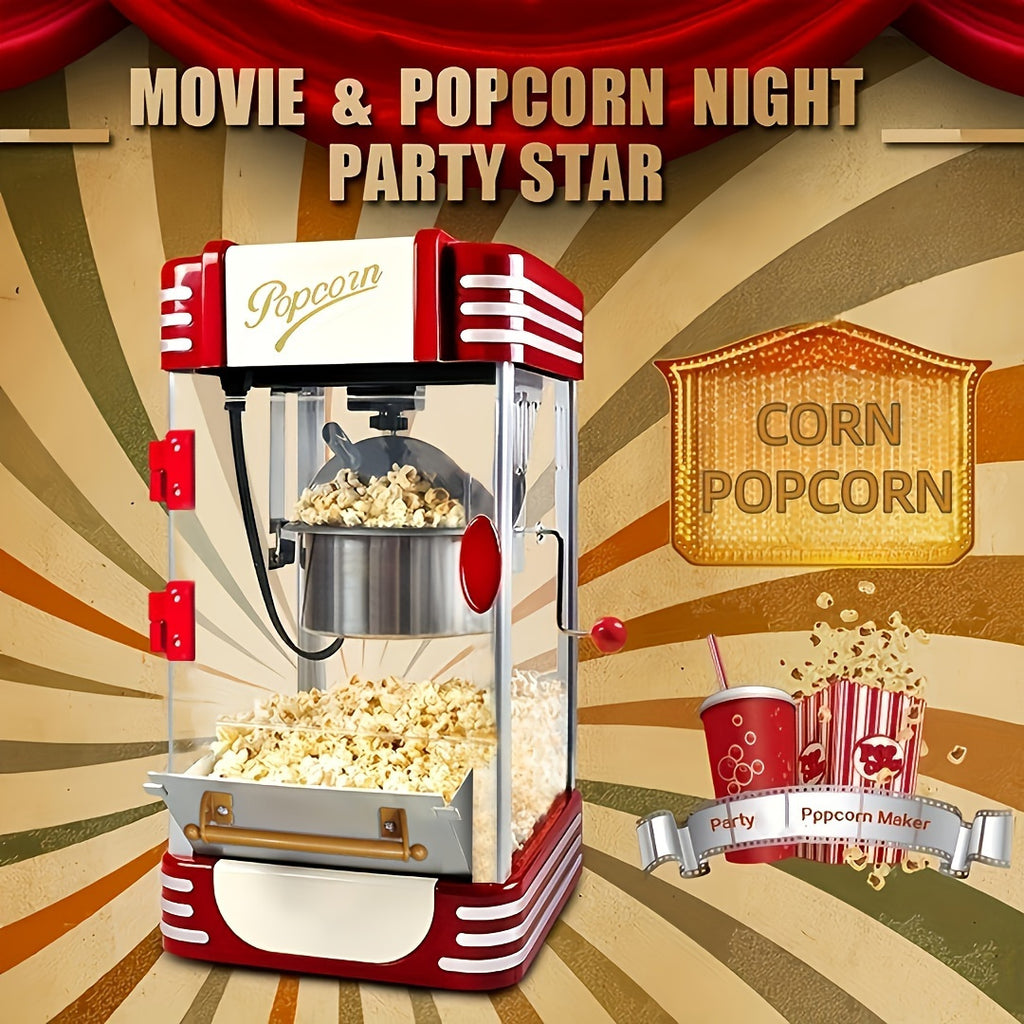 Home Commercial Popcorn Machine Automatic, Party, Desktop High Quality, Simple and Easy to Operate, Miniature Popcorn Maker