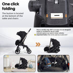 Baby Stroller - Metal Frame And Comfortable Fabric, Foldable And Bidirectional, Equipped with a Seat Belt, Adjustable Sunshade Roof | It Is Very Suitable for Outdoor Travel And As a Gift During Festivals