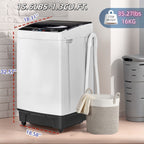 Full Automatic Washing Machine, 15.6/17.6/17.8/25Lbs Top Load Portable Washer with Drain Pump, 10 Wash Programs 8 Water Level Washer and Dryer Combo, 2 in 1 Washer and Dryer for Apartments, RV, Camping