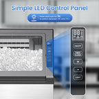 Large Ice Maker, 66Lbs/ 80Lbs/ 100Lbs Commercial Ice Maker, 24 Hour Timer, Self Cleaning Under Ice Machine, Automatic Full Ice Stop, Adjustable Ice Thickness And Ice Making Time, Suitable for Restaurants, Hospitals, Bars, Cafes, Laboratories