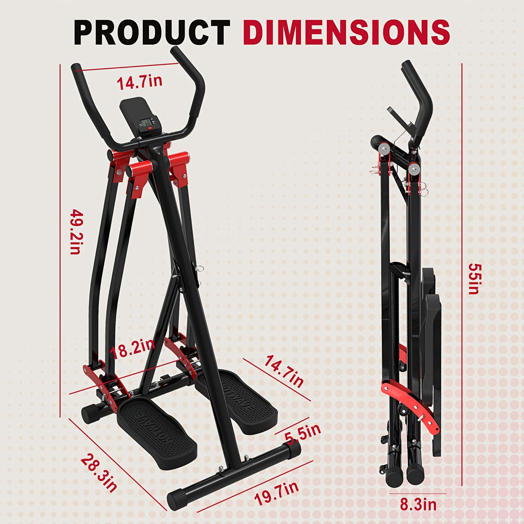 This Walking Fitness Machine Is A Home Aerobic Cross-training Glider That Exercises Your Legs, Waist, Abdomen, And Back. Get Rid Of Large Treadmills! This Foldable Elliptical Trainer Is Suitable for Small Spaces And Has A Load Capacity Of 350 Pounds.
