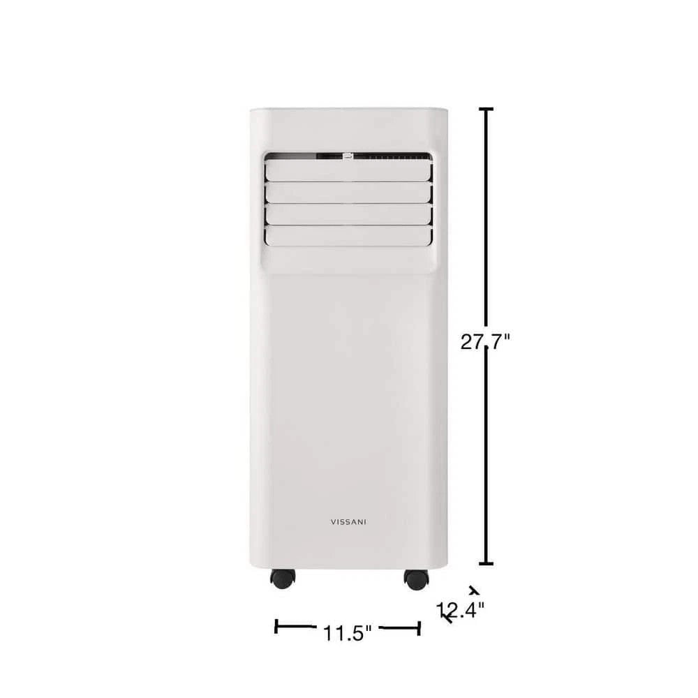 Vissani 115-Volt 3-in-1 Portable Air Conditioner Unit Cools 150 sq. ft., with Remote in White