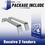 Tandem Axle Trailer Fenders 72-7/8"x10-1/4"x13" Fit 13"-15" Tires Steel 14 Gauge Diamond Tread Plate Cargo Utility Landscape 2 Pcs