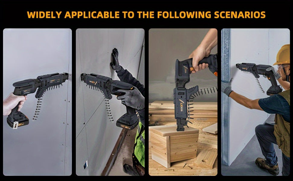Drywall Screw Gun – MAXXT 20V Cordless Autofeed Screwdriver for Drywall Installation and Construction Projects