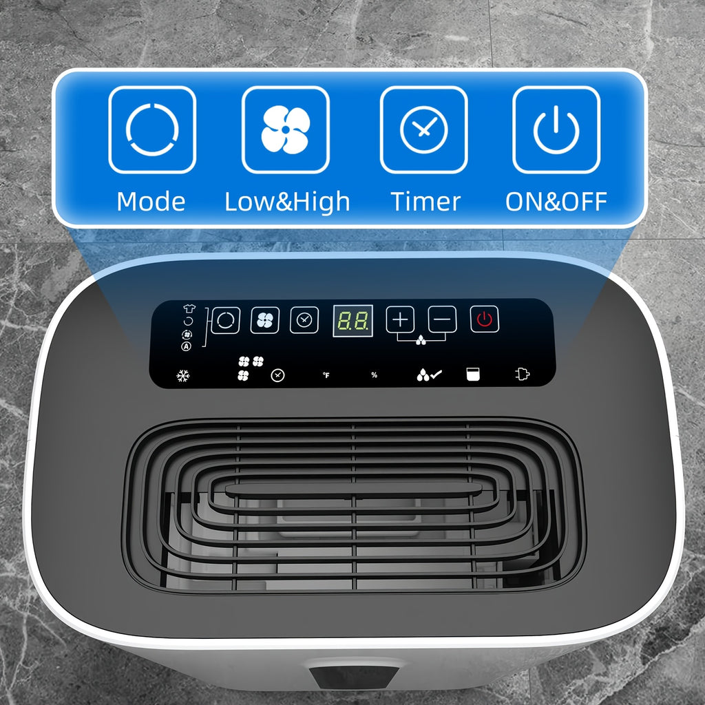 80 Pint Dehumidifier, Whole-Home Coverage with One-Touch Operation, 45dB Ultra Quiet - 3-Speed Fan, Auto-Regulates Humidity, 1.7Gallon Water Tank, Full-Tank Alert, Bedroom, Bathroom