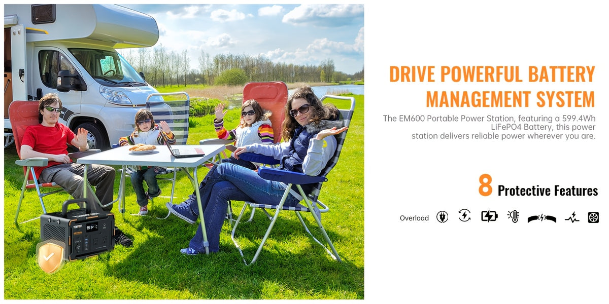 [Portable, Fast Charging] 300W/600W YEWPINY Portable Power Station, Featuring Fast Charging, 259Wh/599.4Wh Lithium-Ion Battery Solar Generator, 17,500mAh/27,000mAh High-Capacity Lithium-Ion Battery, Ideal for Home Use, Outdoor Trips, Camping, Hunting, and