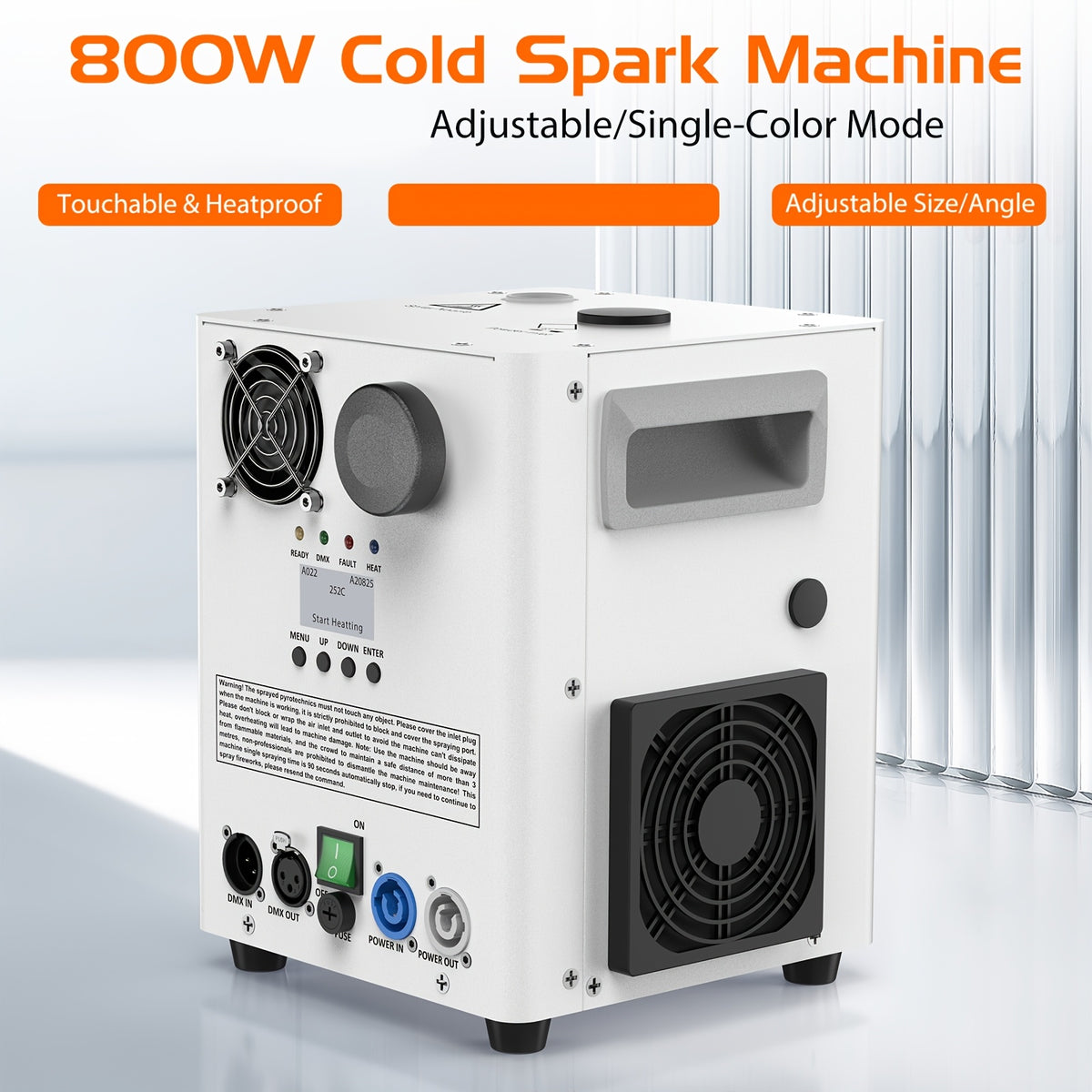 800W Top Spraying Electronic Flower Spraying Machine Stage Equipment Special Effect Machine Smart DMX Control Showing Machine For Wedding Musical Show Opening/Ending Ceremony Cold Spark Machine