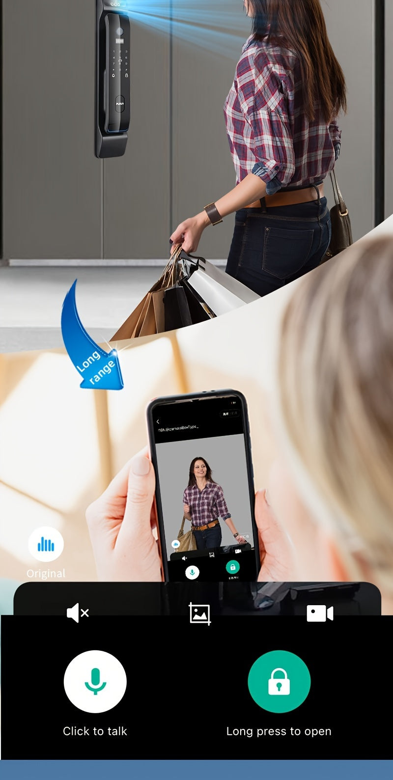Puxin DF65 Smart Lock with 3D Face Recognition And Automatic Fingerprint Access for Home Use
