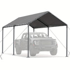 10X20 Carports, Portable Garage Carport with Heavy Duty Frame And Waterproof Carport Canopy