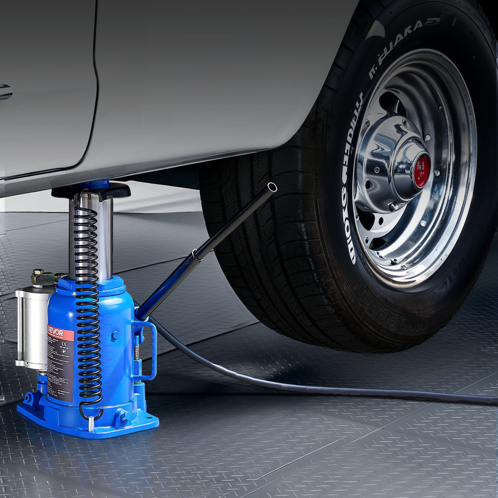 Air Hydraulic Bottle Jack by VEVOR, 32-Ton Pneumatic or Manual Lift from 10 to 16.3 Inches for Trucks and RVs
