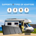 400W Foldable Solar Panel Kit — Adjustable Rack for RV Travel, Van Life, Camping and Emergency Power