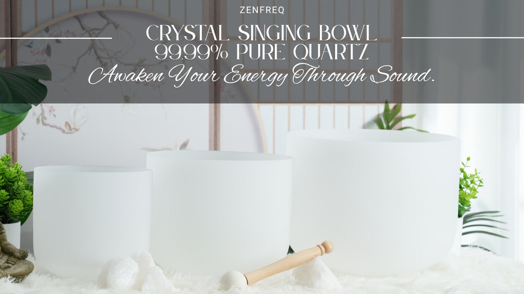7-11Inch Quartz Crystal Singing Bowls Set of 3 Pure White for Mindfulness Meditation Yoga Sound Bowls with Case And Mallet