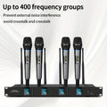 4-Pack All-Metal UHF Wireless Microphones - 4-Channel System For Karaoke, Church, Stage | Professional Grade