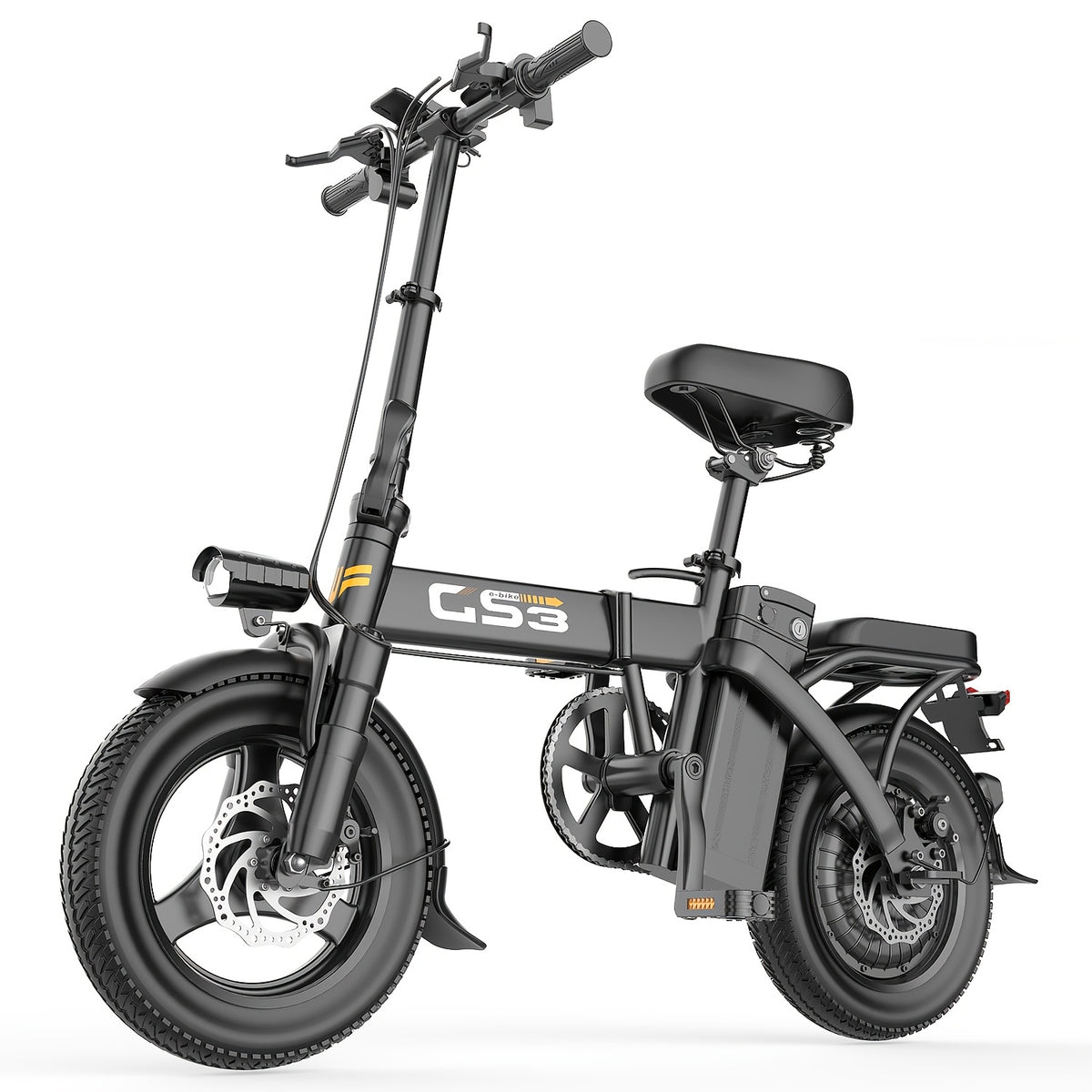 500W Electric Bike for Adults, 48V 10AH/15AH Removable Battery, Speed 15-20 Mph, Long Range 10-35 Miles, 14-Inch Foldable, LCD Display, Dual Disc Brakes, Super Suspension, Teen Gift, Adult E-Bike - Motorcycle