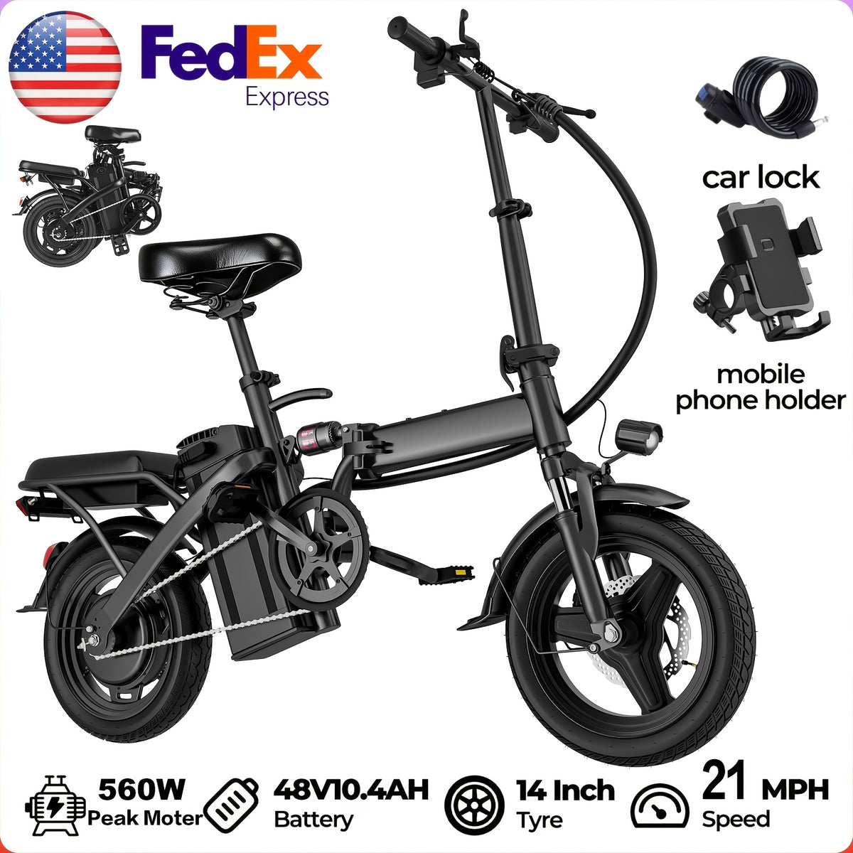 Urban Commuter Electric Scooter 560W Peak Motor 15-24.5MPH Max Speed 48V 10.4-15AH Battery 35Miles Range 330lbs Load Capacity Black City Commute Shopping Scooter For Urban Workers, Community Residents And Shoppers