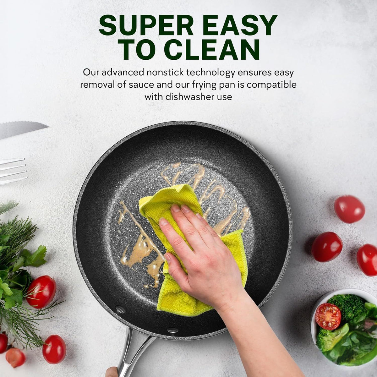 Granitestone Armor Max 20 Pc Hard Anodized Pots and Pans Set Non Stick, Induction Cookware Sets, Anodized Cookware Sets, Nonstick Cookware Set with Knife Set and Deep Fryer, Oven & Dishwasher Safe