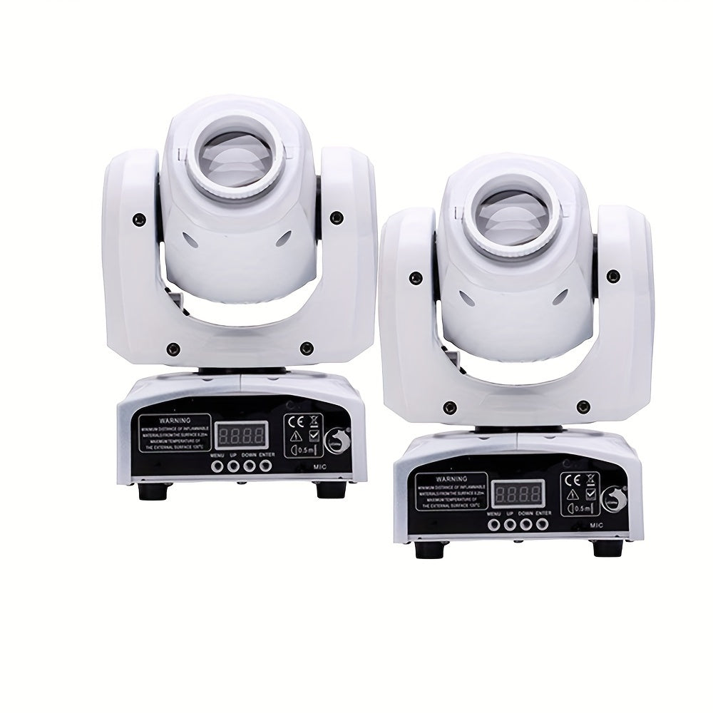 DJ Lights Moving Head Light 8 Color 8 GOBO Stage Light LED Spotlight DMX And Sound Activated Control for Wedding DJ Disco Parties Church Live Show Bar Christmas Lights