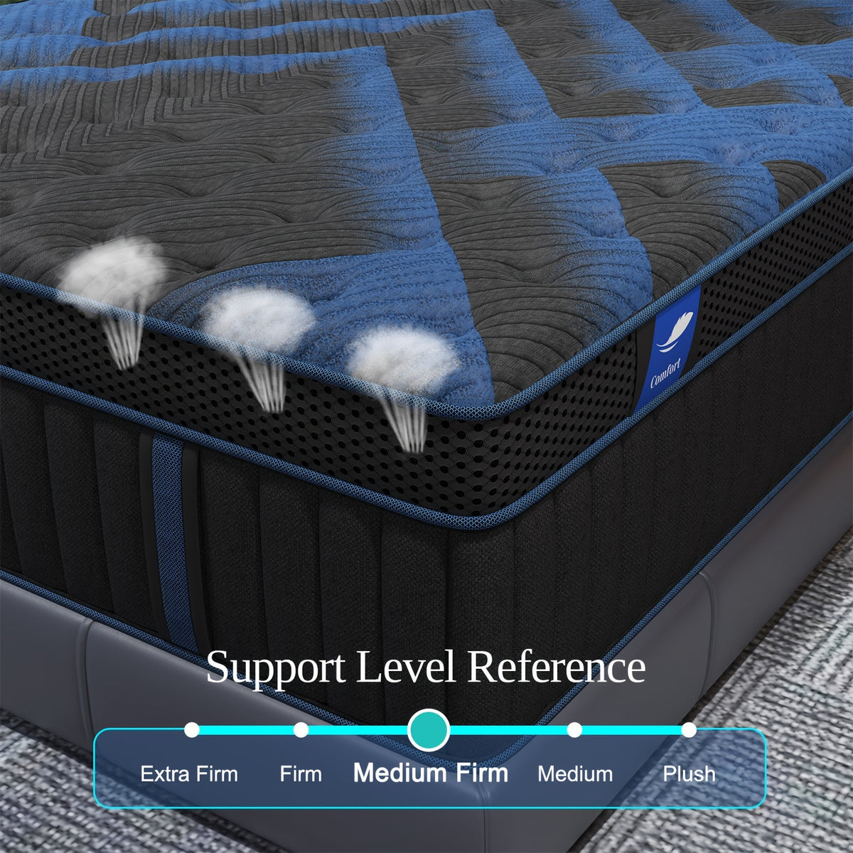 12/14 Inch Gel Memory Foam Mattress Hybrid Pocket Spring Twin Full Queen King Bed Mattress In A Box, Euro Top Medium Firm for Back & Lumbar Support, Individual Pocket Spring Bed for Motion Isolation & Fiberglass Free