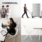 100/50/20 Pack Office Folding Chairs, Indoor/Outdoor Folding Chairs, Reinforced Plastic Seats With 350lb Weight Capacity, Commercial-Grade Stackable Seating, For Offices, Conference Rooms, Weddings