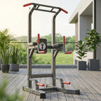 SogesPower Power Tower Pull Up Dip Stand with Adjustable Height for Home Gym Strength Training