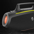 Skullcandy Barrel Bluetooth Boombox Speaker with LED Lightshow Mode – Water-Resistant Wireless Portable Speaker, Party Speaker, Outdoor Speaker, with USB-C & USB-A Charging Output, Carry Strap Not Included (Black) (80% New)