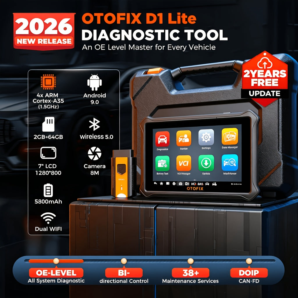 OTOFIX D1 Lite 2024 Bidirectional Scan Tool, Wireless OBD2 Scanner Diagnostic Tool, 2 Years Free Update, 38+ Services, CANFD & DoIP Protocols, All System Diagnoses, ABS Bleeding, Auto VIN