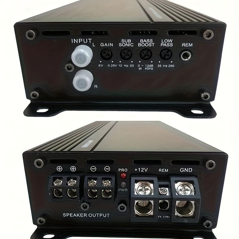 Car Keluneglo 5000W Max Power Monoblock Class D Amplifier - 3800W RMS Super Output at 1 Ohm - 10Hz to 250Hz Frequency Response - 96Db+ Higher SNR - 0.05% Lower THD - 11-16V Voltage Supply - RCA Input - Crossover Frequency & Slope Adjustable - Perfec