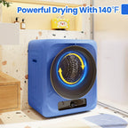 [Portable Electric Dryer] 11Lbs Portable Clothes Dryer, Electric Compact Laundry Dryer With Stainless Steel Tub, 5 Drying Modes, 1.6 Cu.Ft Front Load Portable Dryer Machine For Apartments, Dorms, RVs