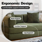 Boneless Sofa Bed, Modern Cloud Couch Folding Sofa Bed, Modular Sofa In A Box Compressed Memory Foam Sofa with Washable Sofa Cover for Living Room, Bedroom, Apartment