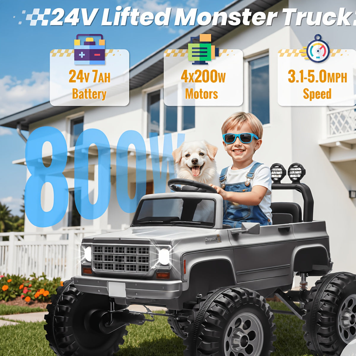 24V Kids Ride-On Electric Car, Dual Mode Powered Car with Remote Control, 3 Speed Settings, Seat Harness Protection, Locking Doors, Outdoor Toy Car, Ride-On for Boys And Girls (/Red//Black) - Ideal Birthday/Christmas/Halloween Gift